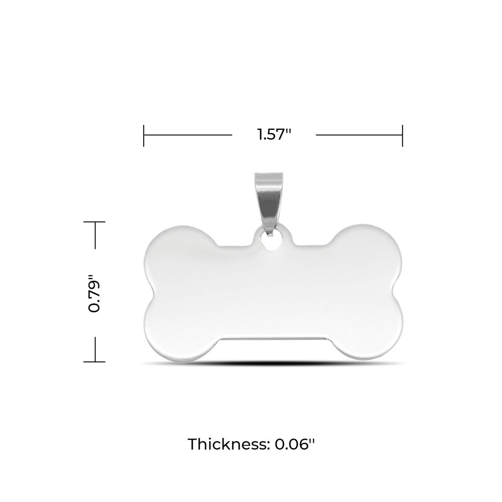 Polished Bone Pet ID Tag