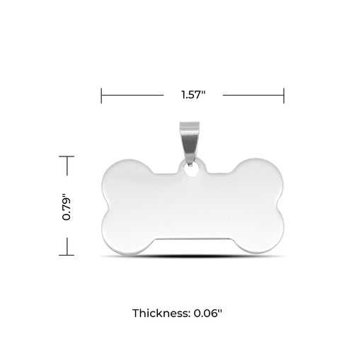 Polished Bone Pet ID Tag