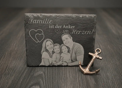 Rechteckige Schieferplatten-Rohlinge 15 cm X 20 cm inkl. Aufsteller