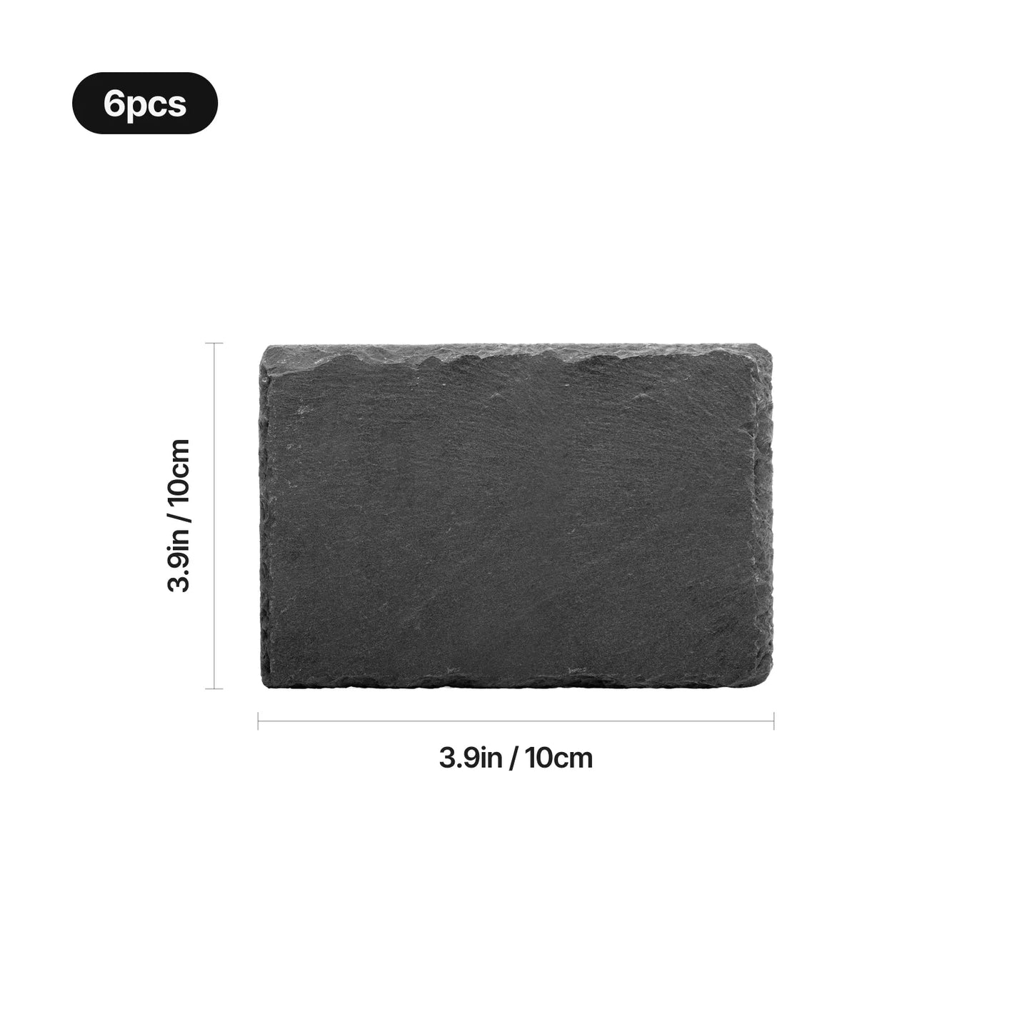 Rechteckige Schieferplatten-Rohlinge 15 cm X 20 cm inkl. Aufsteller